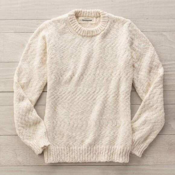 Cream Guideboat Co Deep River Cotton Crew Sweater - Picture 7 of 9